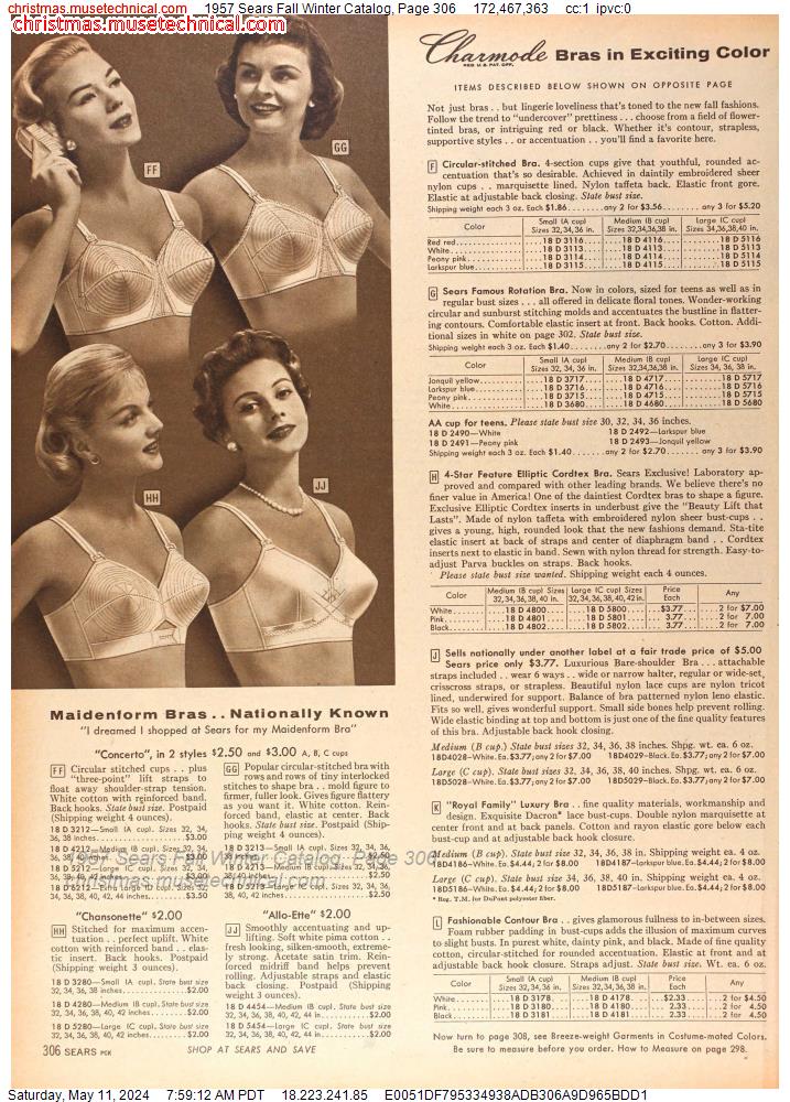 1957 Sears Fall Winter Catalog, Page 306