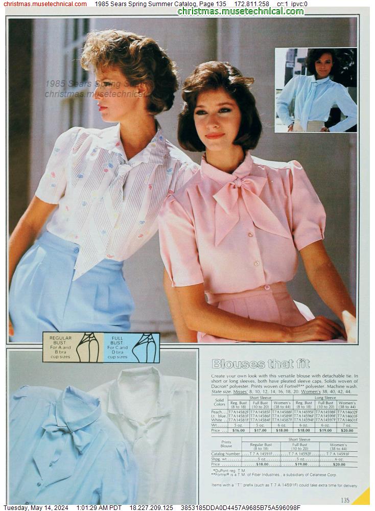 1985 Sears Spring Summer Catalog, Page 135