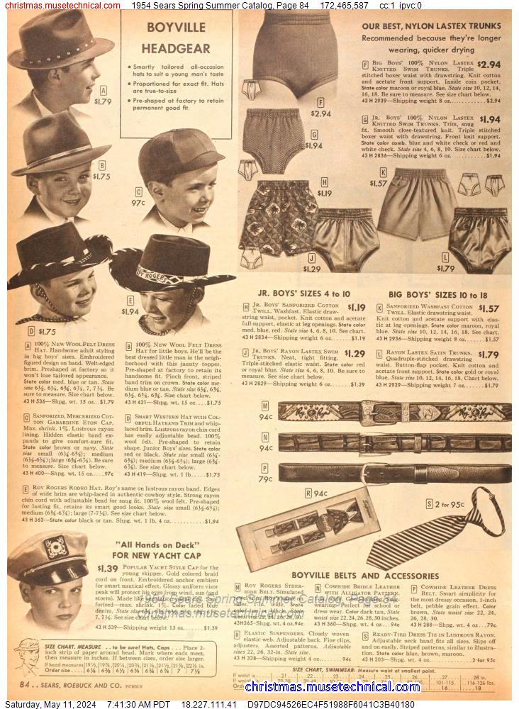 1954 Sears Spring Summer Catalog, Page 84