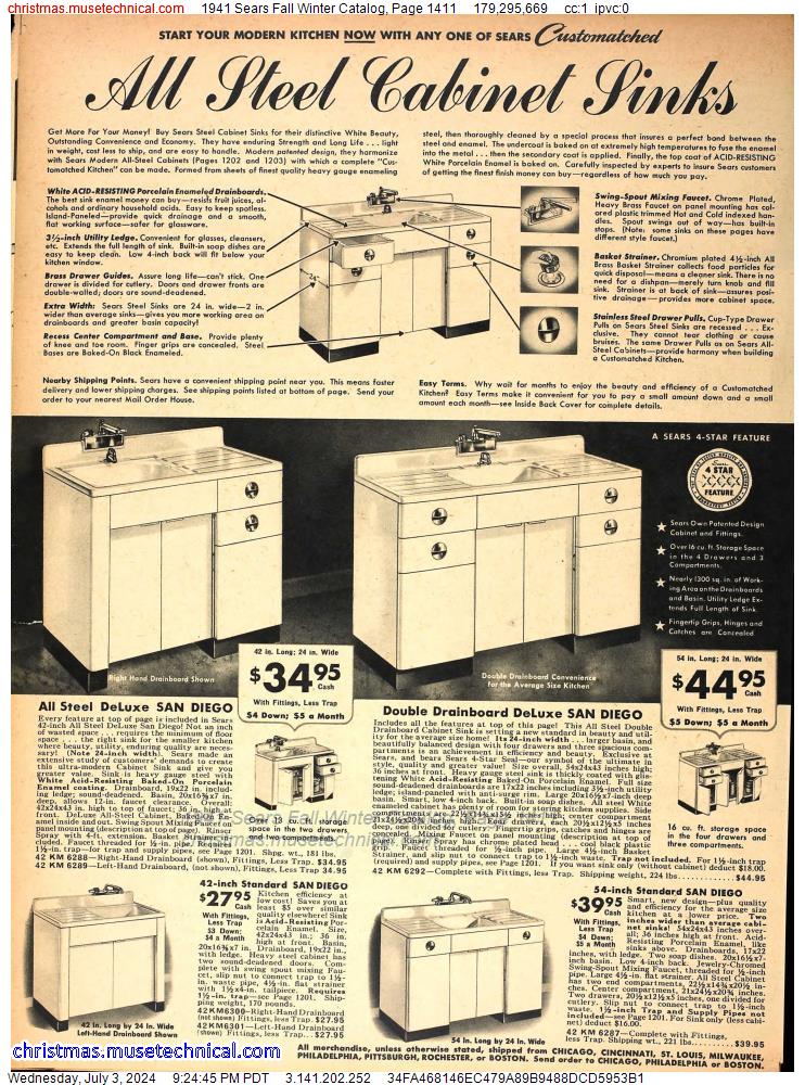 1941 Sears Fall Winter Catalog, Page 1411
