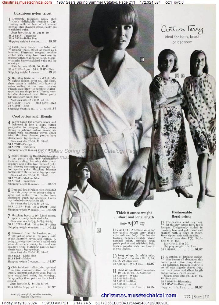 1967 Sears Spring Summer Catalog, Page 211