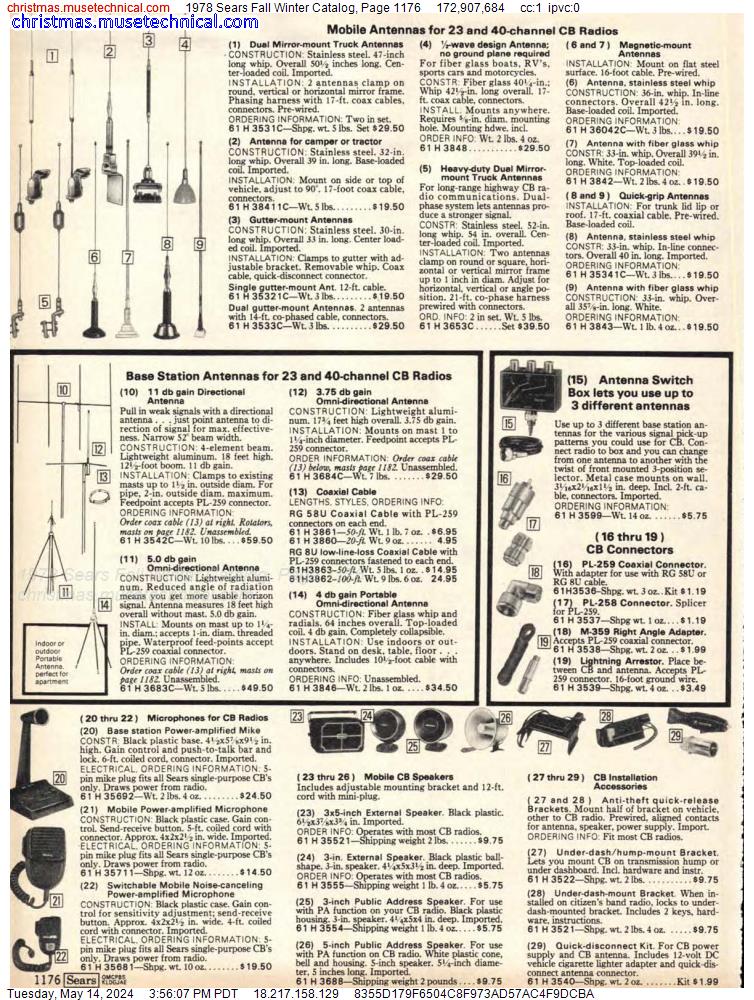 1978 Sears Fall Winter Catalog, Page 1176