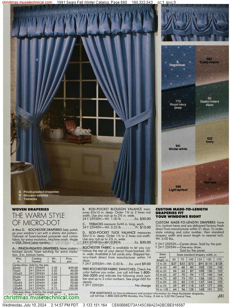 1991 Sears Fall Winter Catalog, Page 690