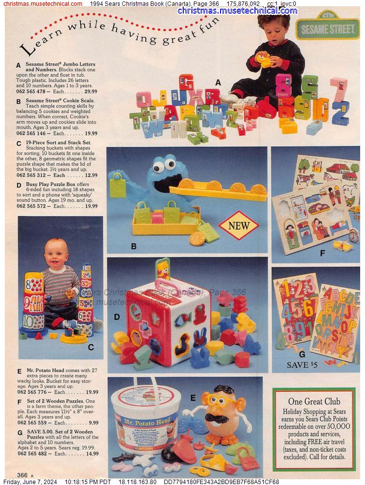 1994 Sears Christmas Book (Canada), Page 366