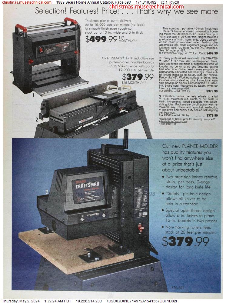 1989 Sears Home Annual Catalog, Page 693