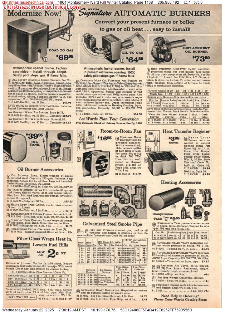 1964 Montgomery Ward Fall Winter Catalog, Page 1408