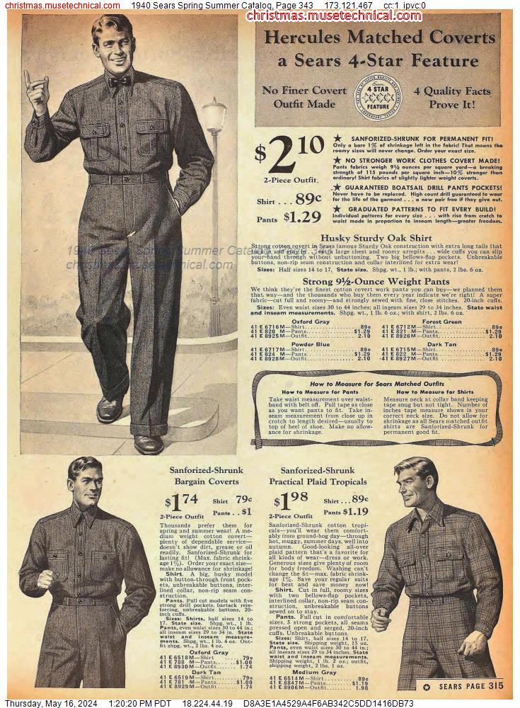 1940 Sears Spring Summer Catalog, Page 343