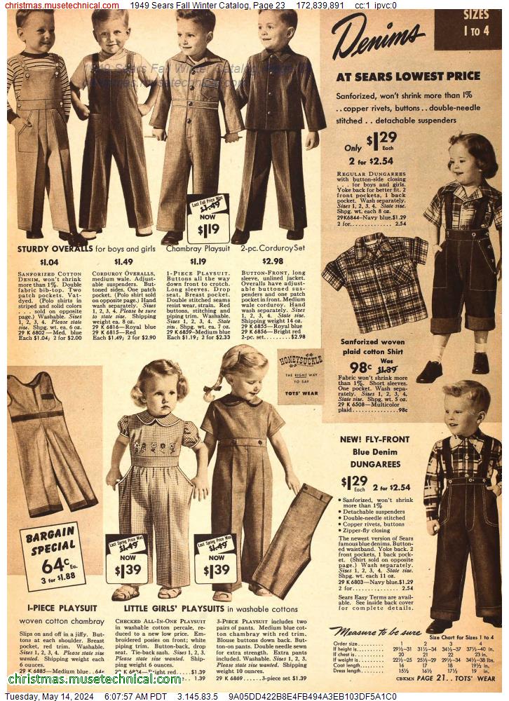 1949 Sears Fall Winter Catalog, Page 23