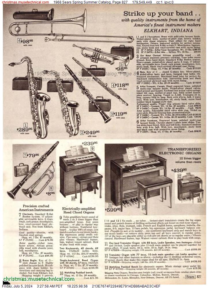 1968 Sears Spring Summer Catalog, Page 827
