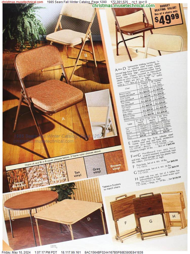 1985 Sears Fall Winter Catalog, Page 1280