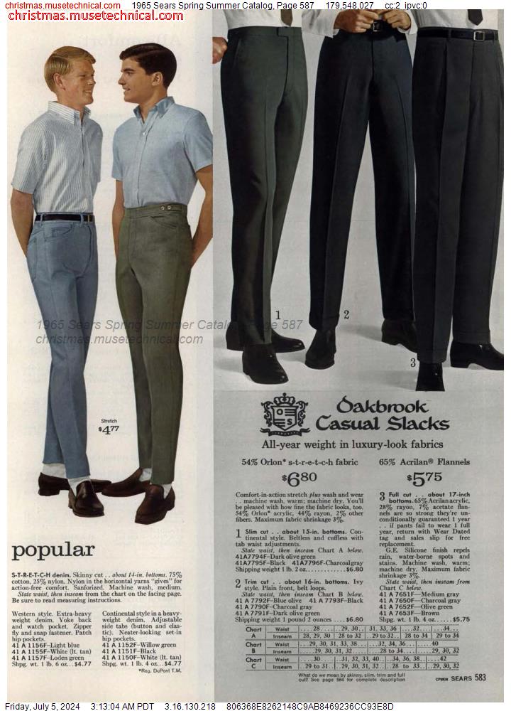 1965 Sears Spring Summer Catalog, Page 587