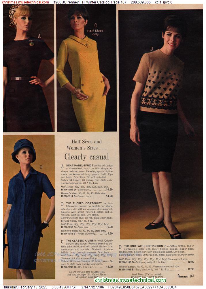 1966 JCPenney Fall Winter Catalog, Page 167