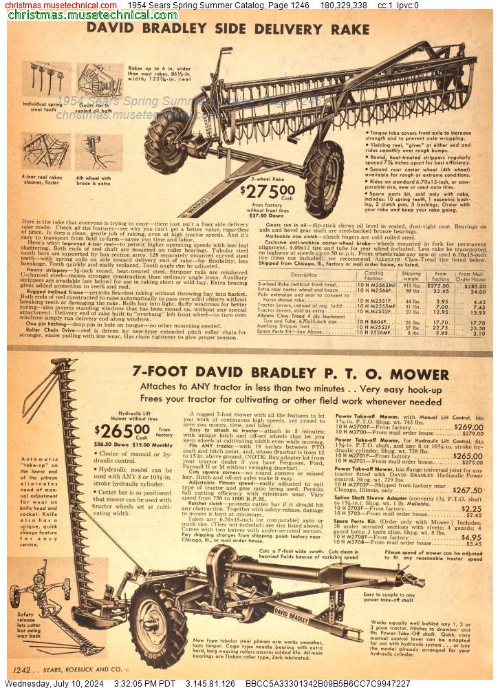 1954 Sears Spring Summer Catalog, Page 1246