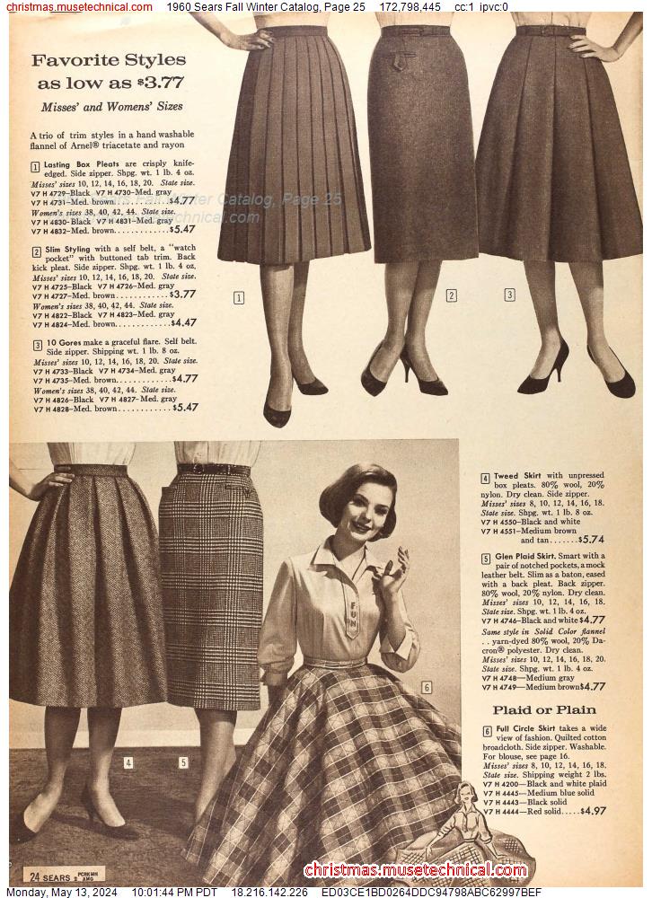 1960 Sears Fall Winter Catalog, Page 25