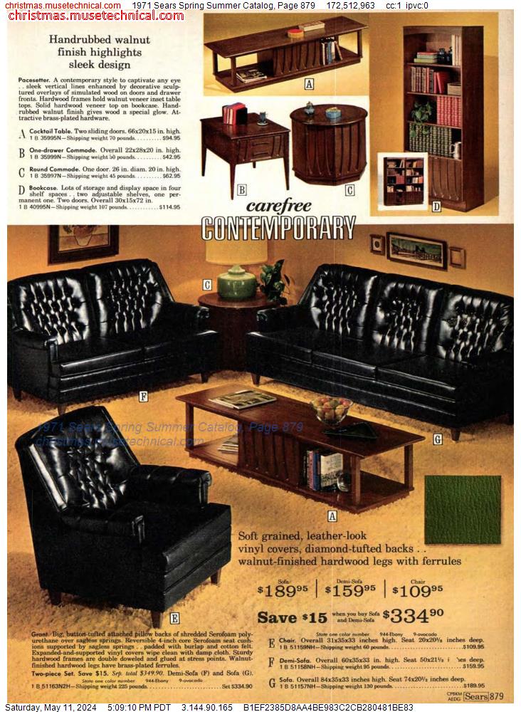 1971 Sears Spring Summer Catalog, Page 879