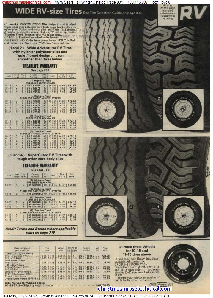 1979 Sears Fall Winter Catalog, Page 831
