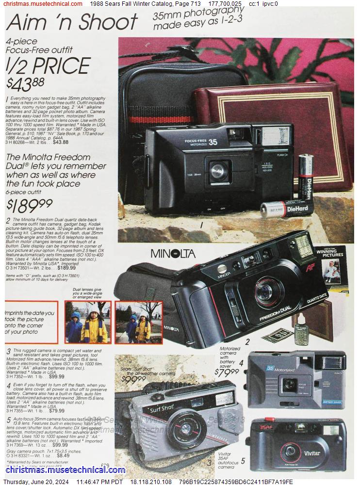 1988 Sears Fall Winter Catalog, Page 713