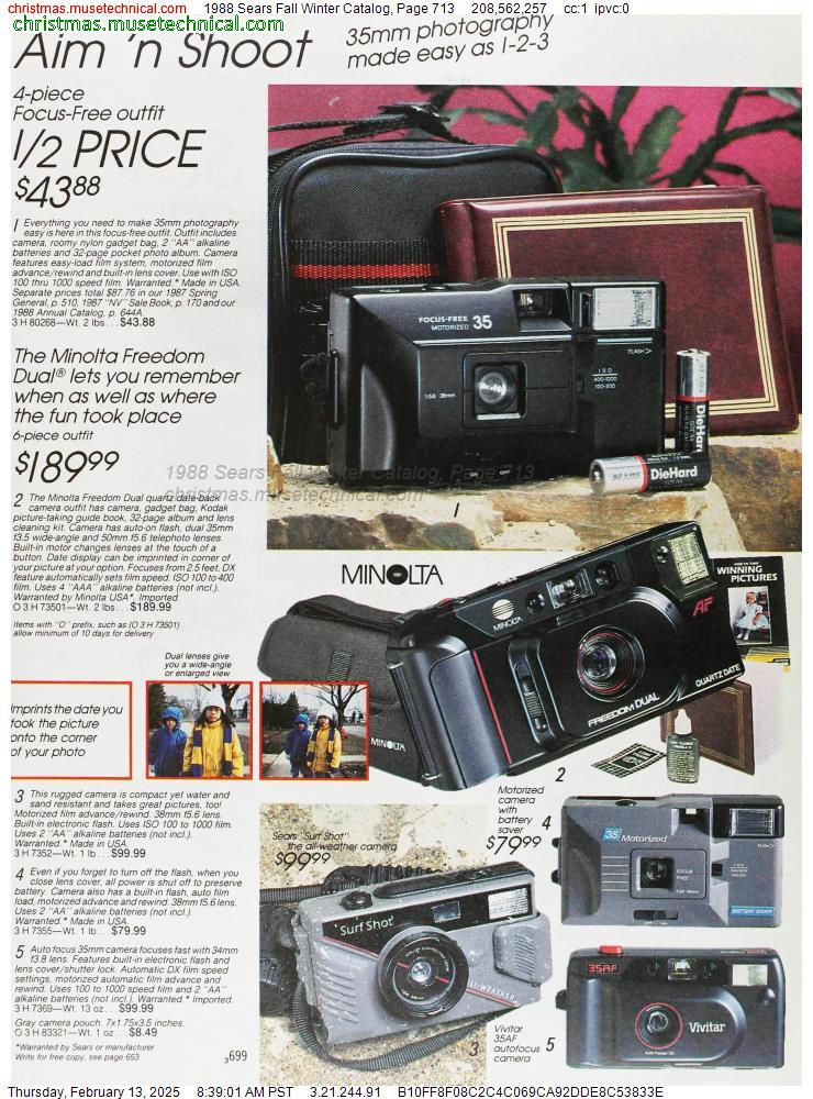 1988 Sears Fall Winter Catalog, Page 713