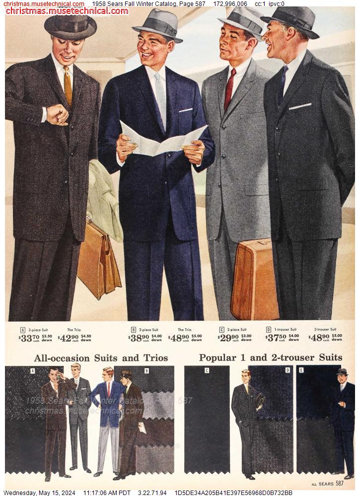 1958 Sears Fall Winter Catalog, Page 587