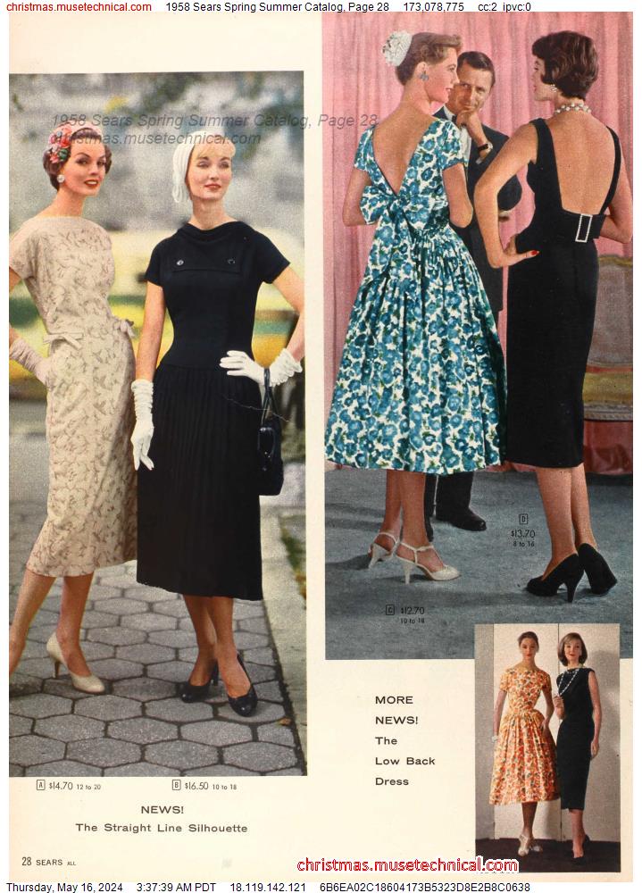 1958 Sears Spring Summer Catalog, Page 28