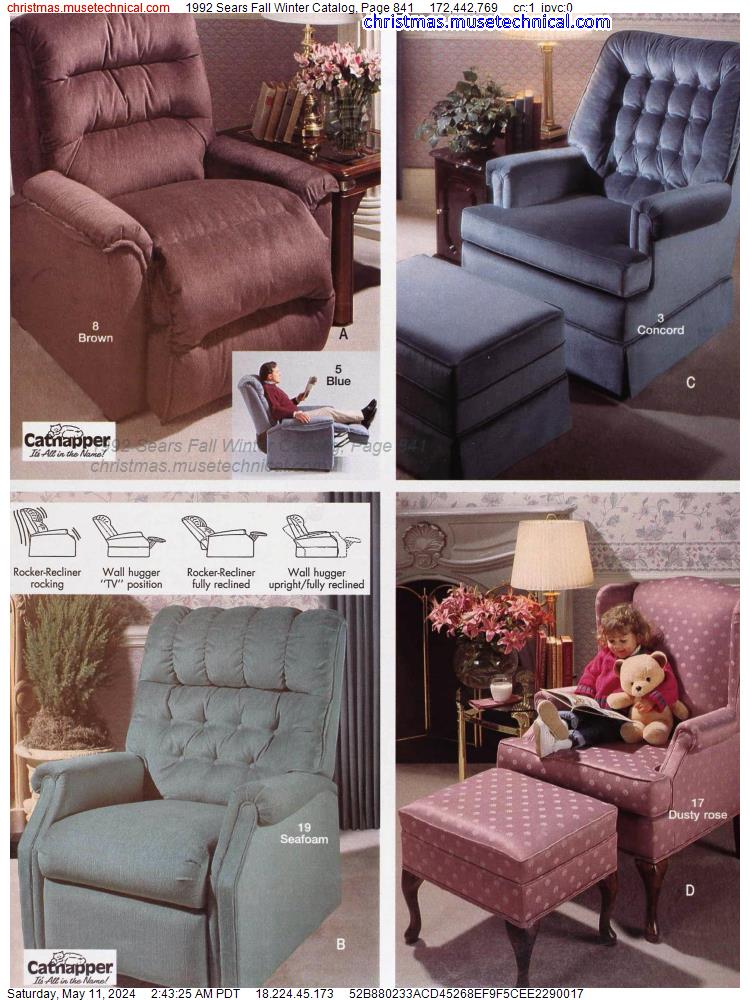 1992 Sears Fall Winter Catalog, Page 841
