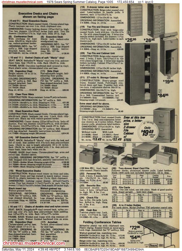 1976 Sears Spring Summer Catalog, Page 1005
