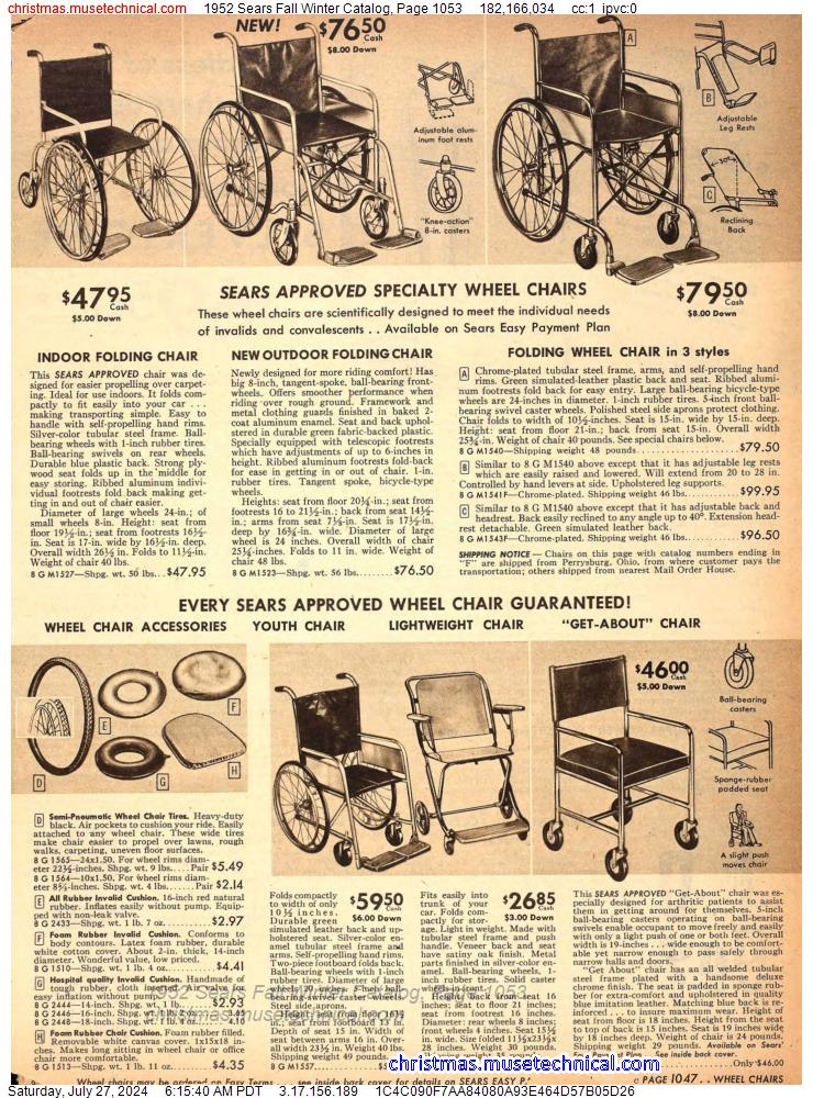 1952 Sears Fall Winter Catalog, Page 1053