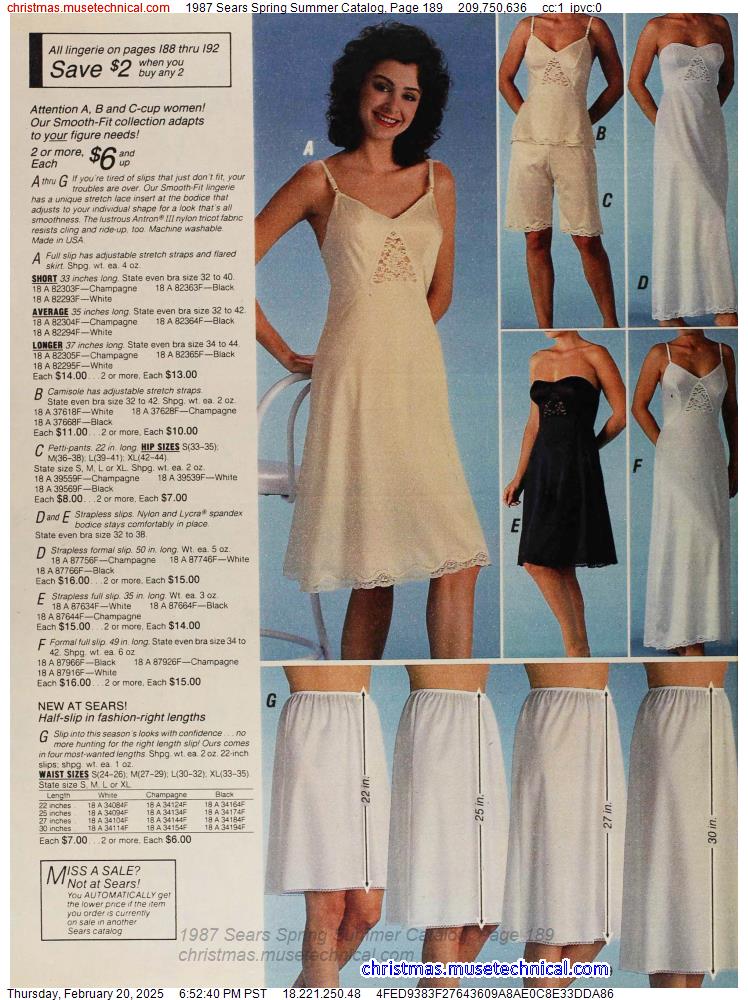 1987 Sears Spring Summer Catalog, Page 189