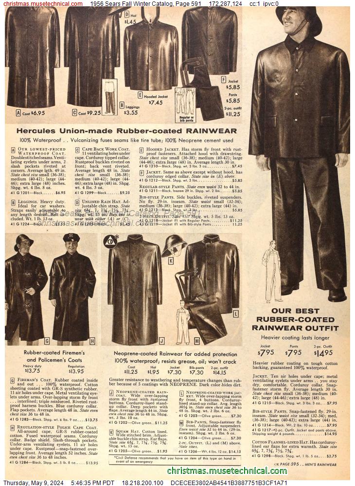 1956 Sears Fall Winter Catalog, Page 591