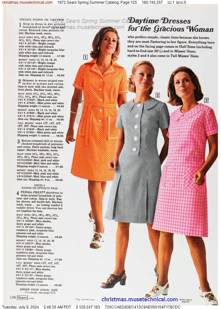 1972 Sears Spring Summer Catalog, Page 125 - Catalogs & Wishbooks