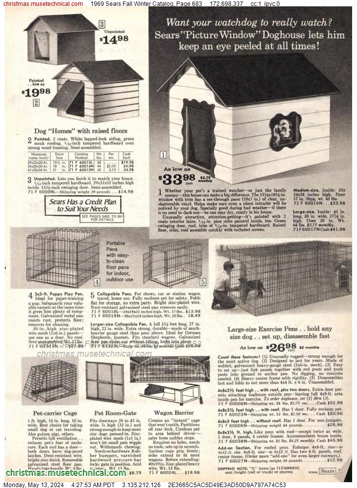 1969 Sears Fall Winter Catalog, Page 683
