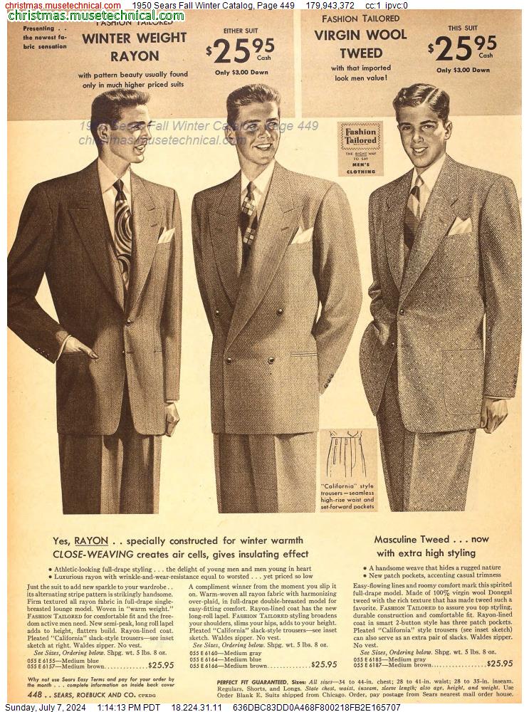 1950 Sears Fall Winter Catalog, Page 449
