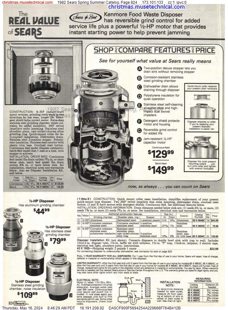 1982 Sears Spring Summer Catalog, Page 824