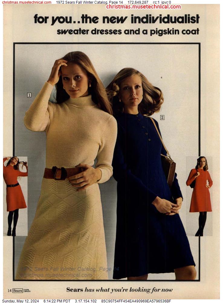 1972 Sears Fall Winter Catalog, Page 14
