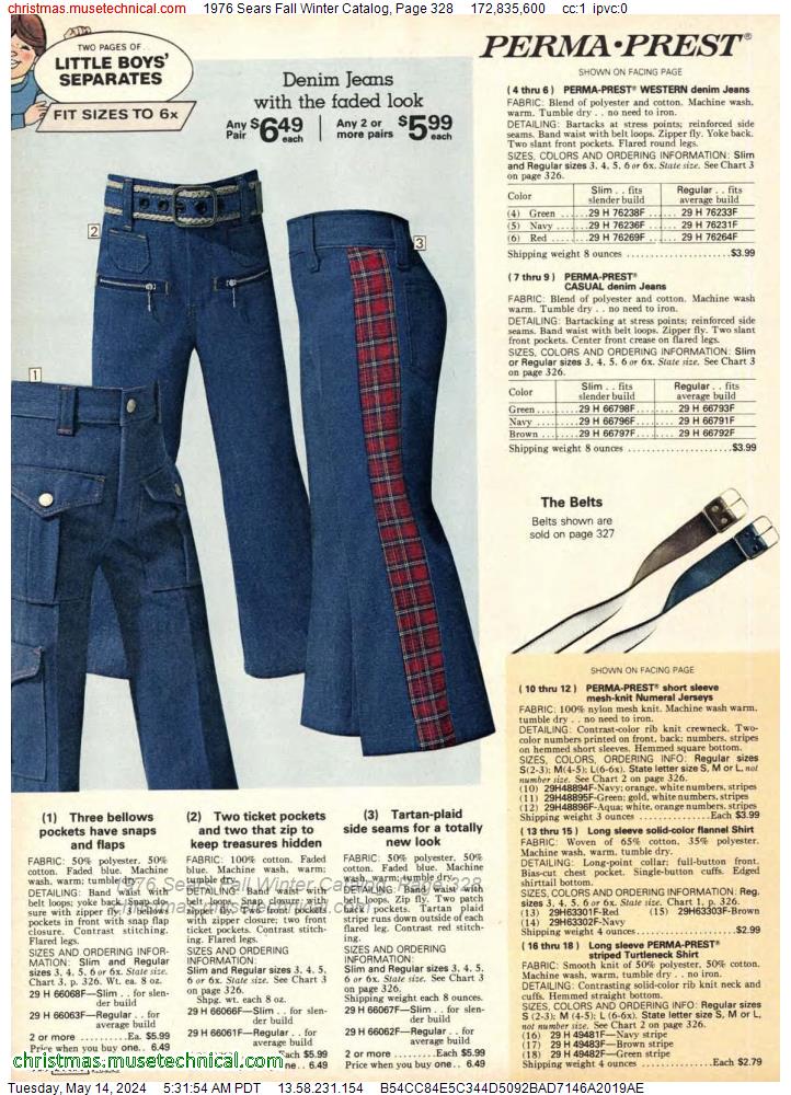 1976 Sears Fall Winter Catalog, Page 328