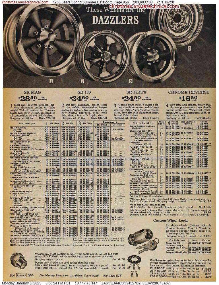 1968 Sears Spring Summer Catalog 2, Page 856