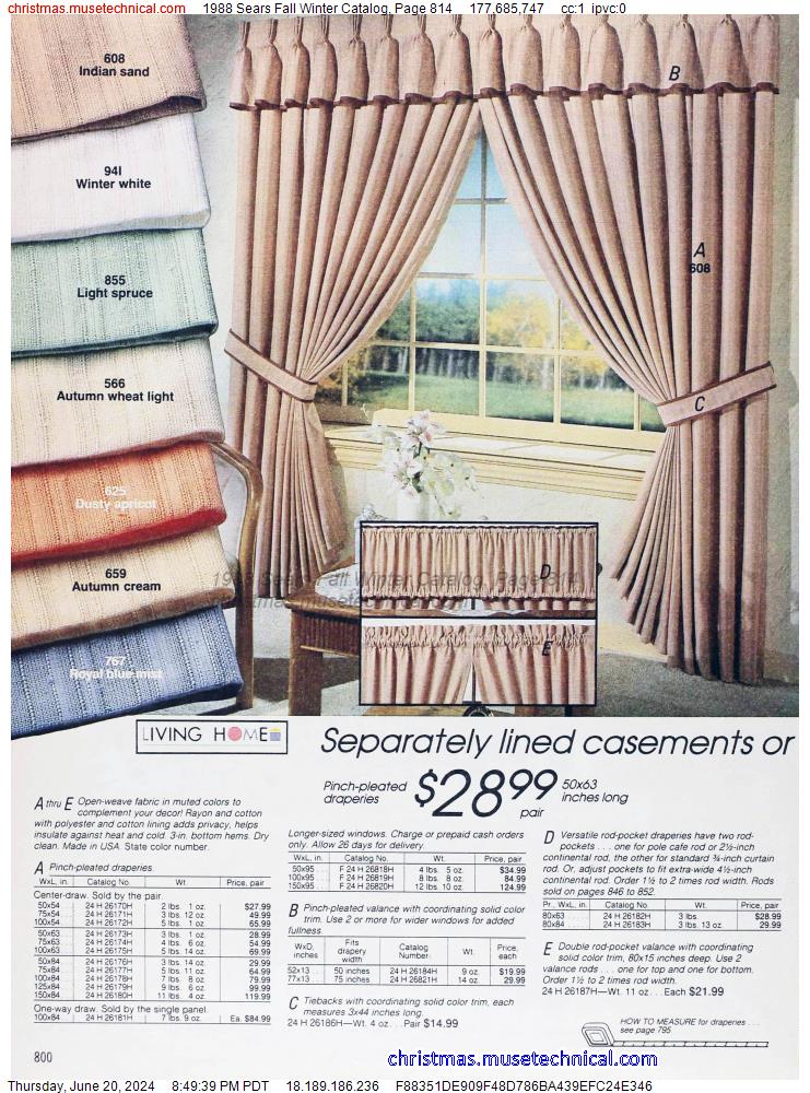 1988 Sears Fall Winter Catalog, Page 814