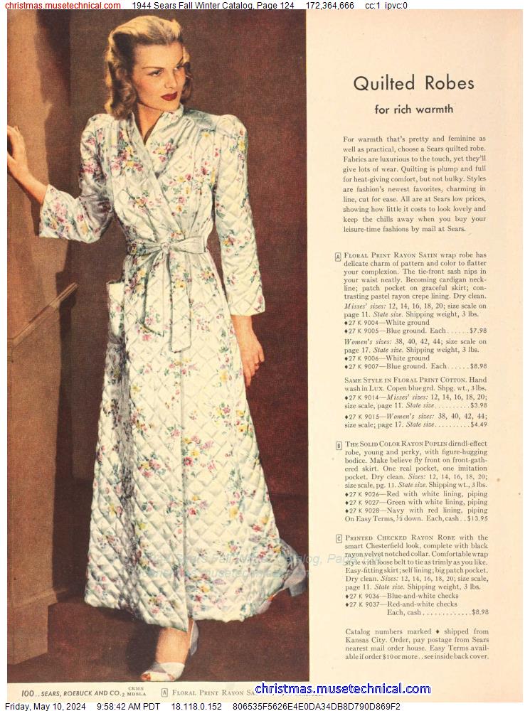 1944 Sears Fall Winter Catalog, Page 124