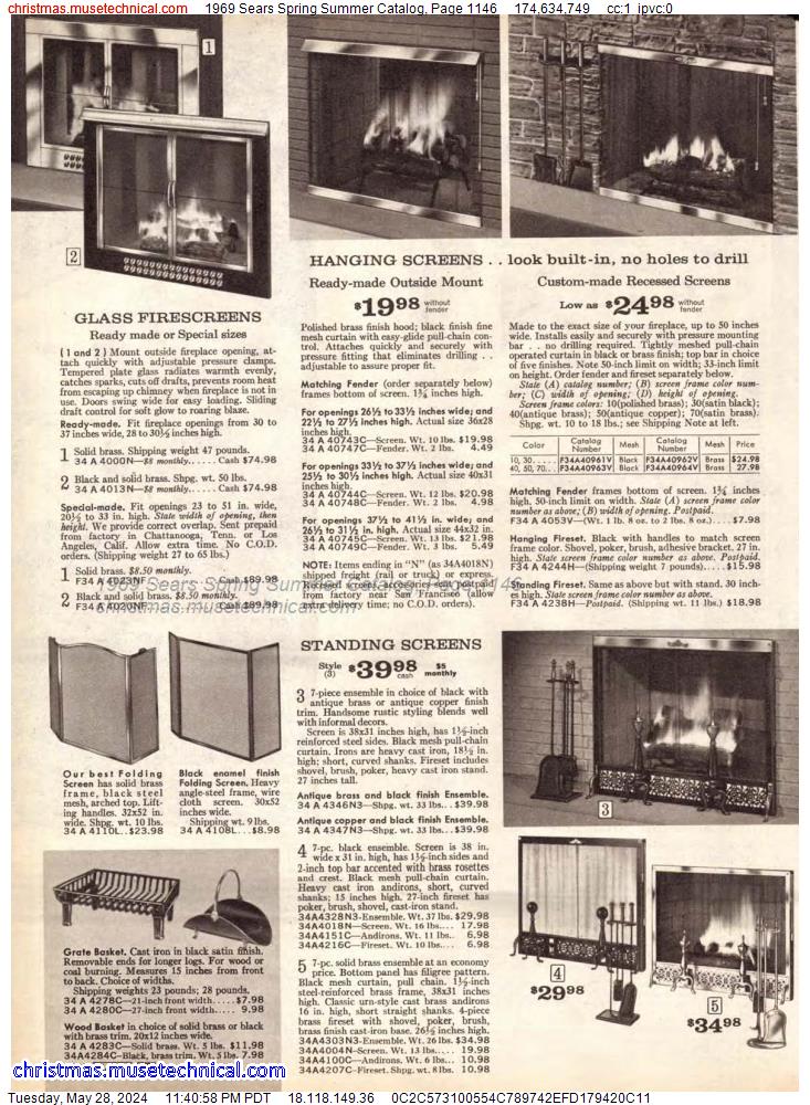 1969 Sears Spring Summer Catalog, Page 1146