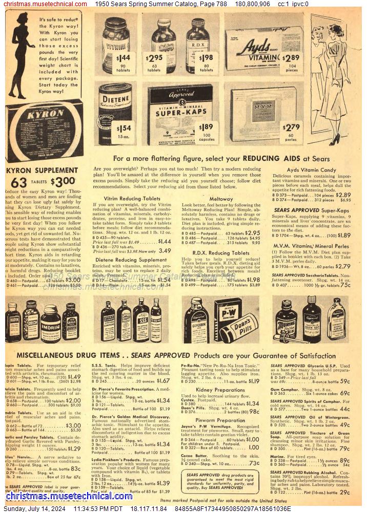 1950 Sears Spring Summer Catalog, Page 788