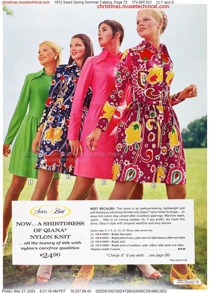 1972 Sears Spring Summer Catalog, Page 72