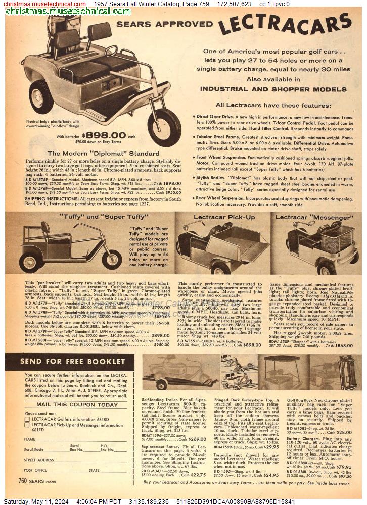 1957 Sears Fall Winter Catalog, Page 759