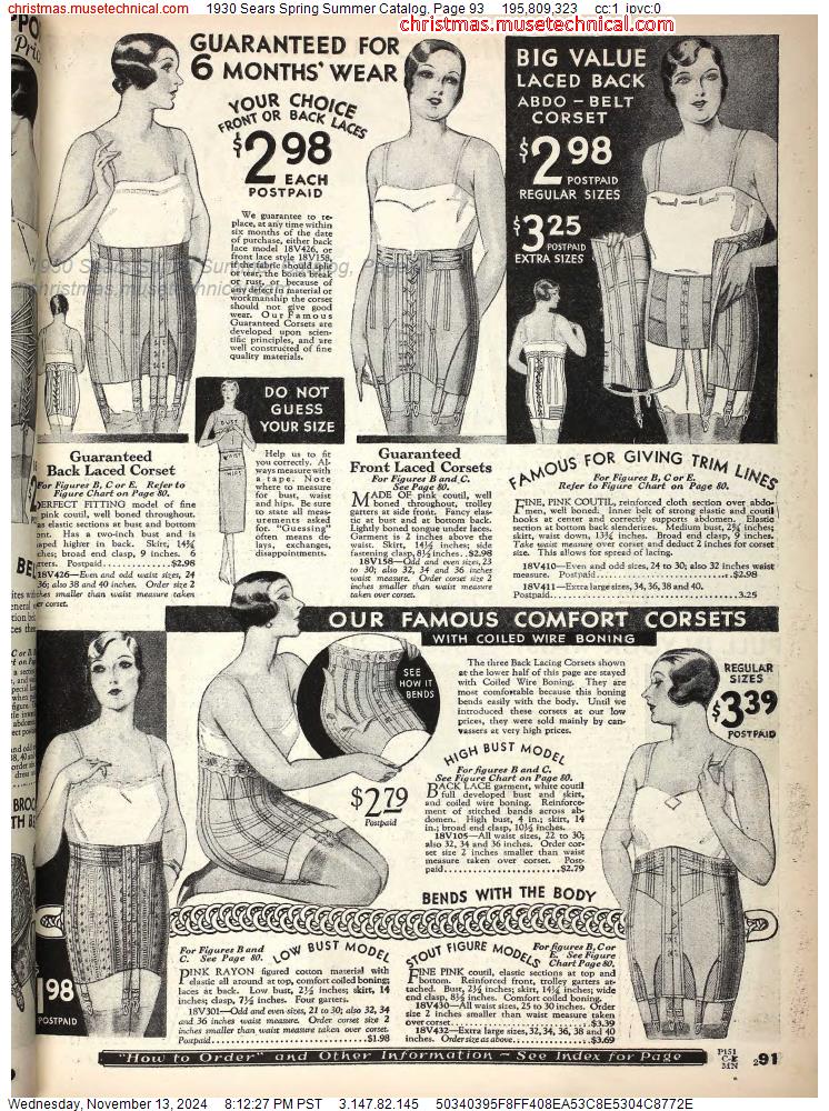 1930 Sears Spring Summer Catalog, Page 93