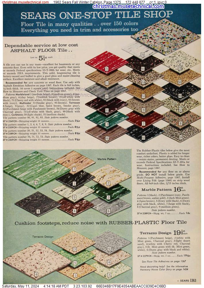 1962 Sears Fall Winter Catalog, Page 1375