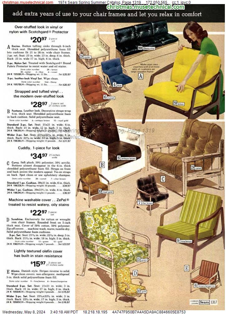 1974 Sears Spring Summer Catalog, Page 1319