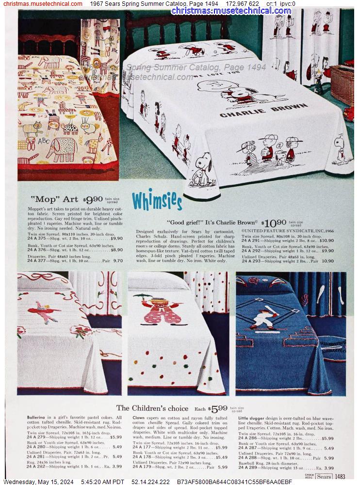 1967 Sears Spring Summer Catalog, Page 1494