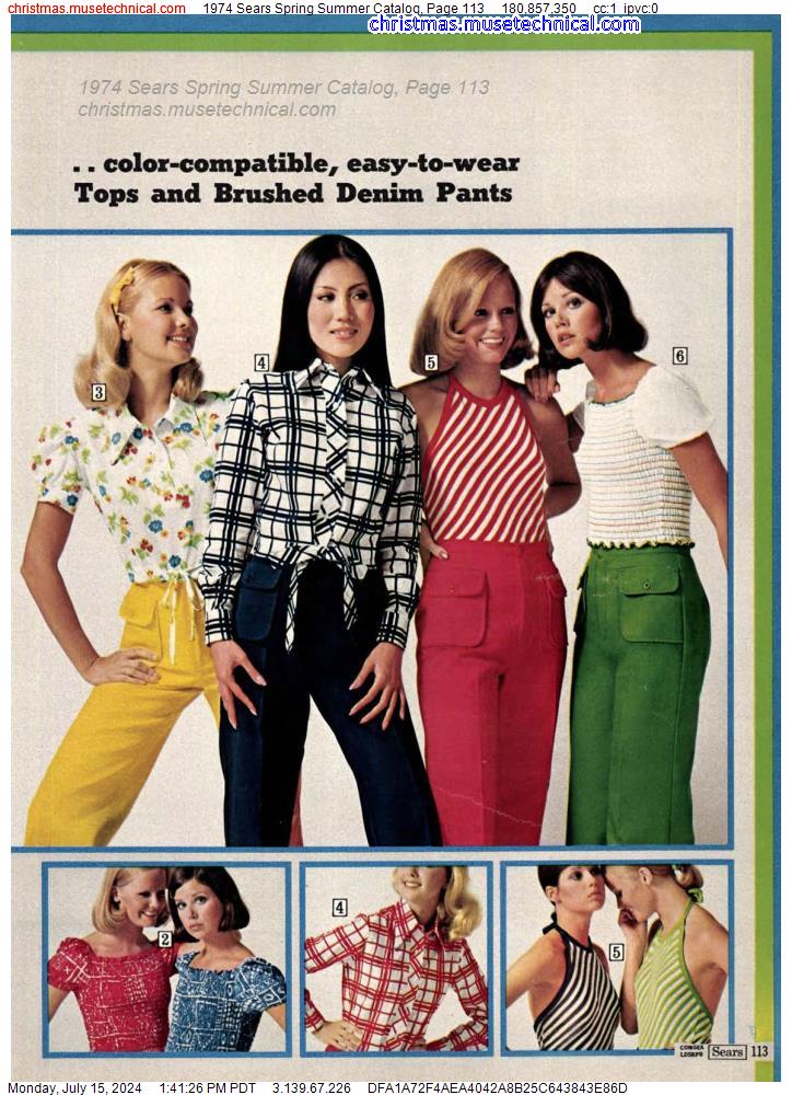 1974 Sears Spring Summer Catalog, Page 113