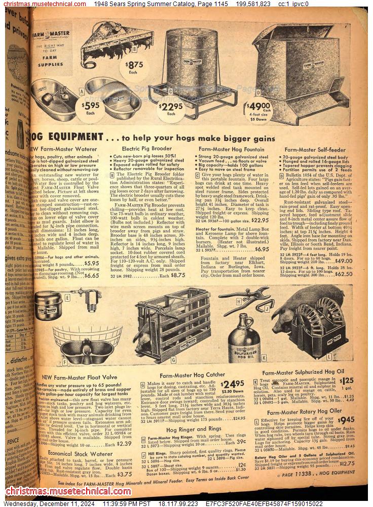 1948 Sears Spring Summer Catalog, Page 1145