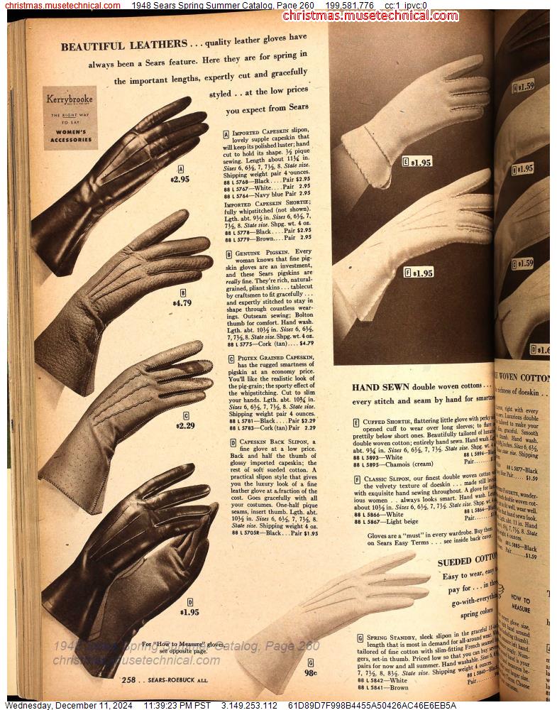 1948 Sears Spring Summer Catalog, Page 260