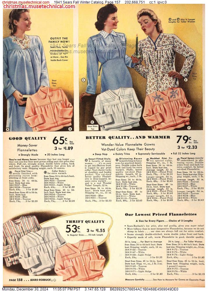 1941 Sears Fall Winter Catalog, Page 157